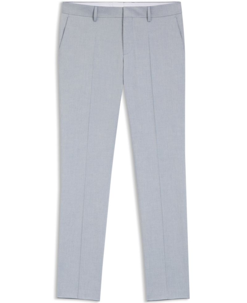 Men's Patterned Stretch Chiffon Slim-Fit Trousers