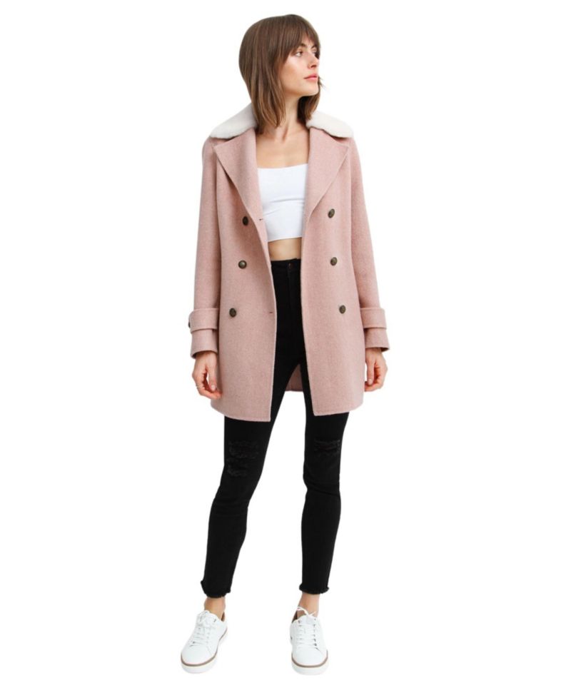 Women's Liberty Sherpa Collar Wool Blend Coat