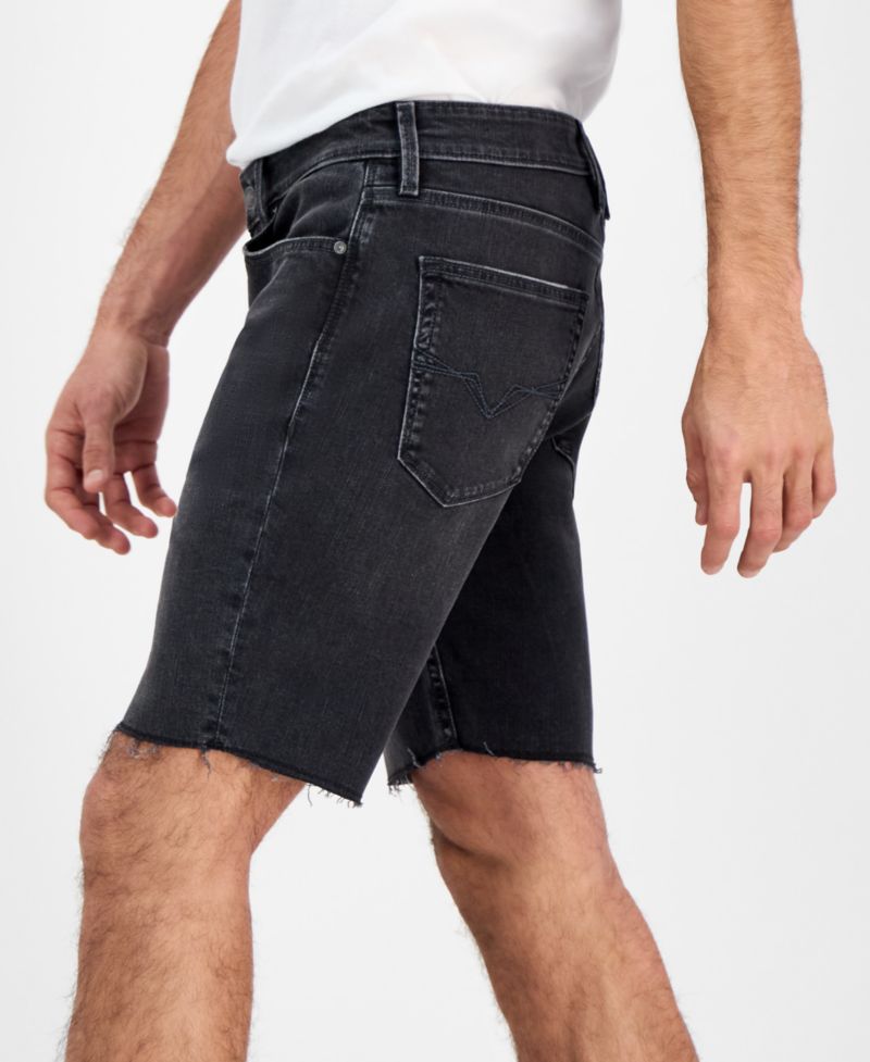 Men's Logan Slim Fit Denim Raw Edge 9" Shorts