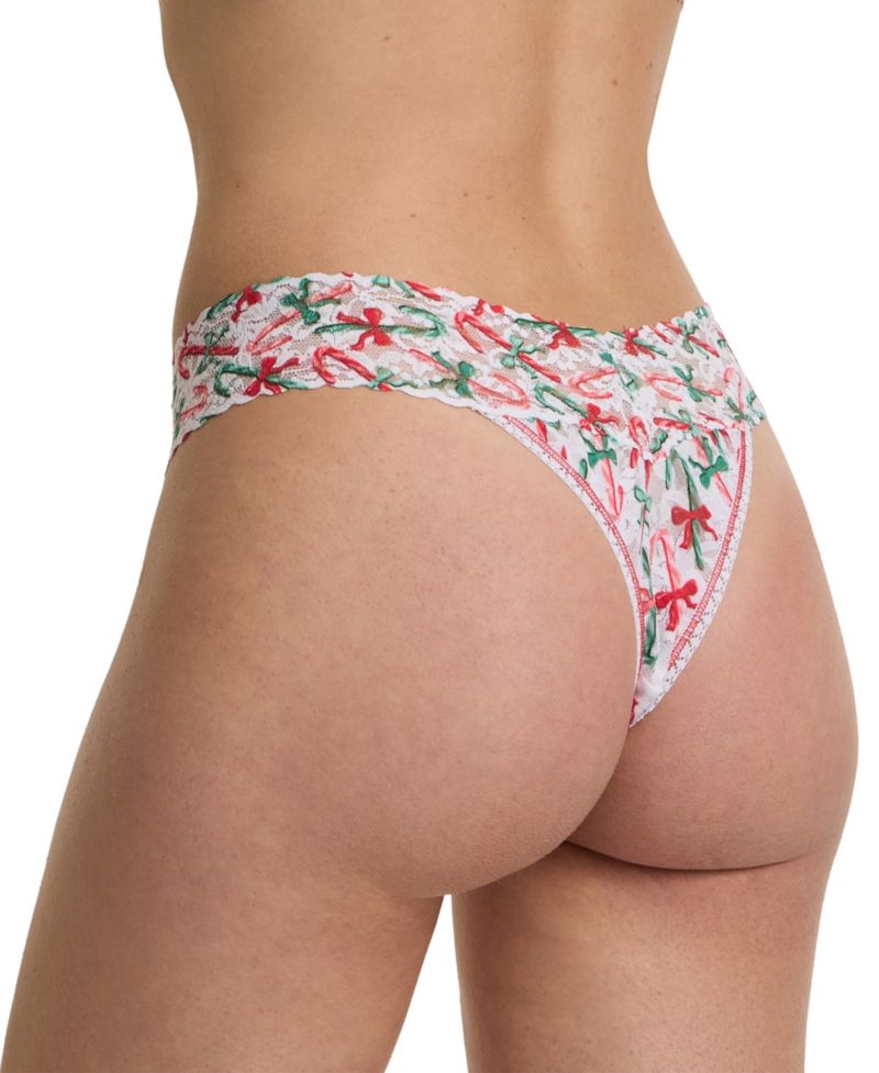 Women's Printed Signature Lace Original Rise Thong Underwear