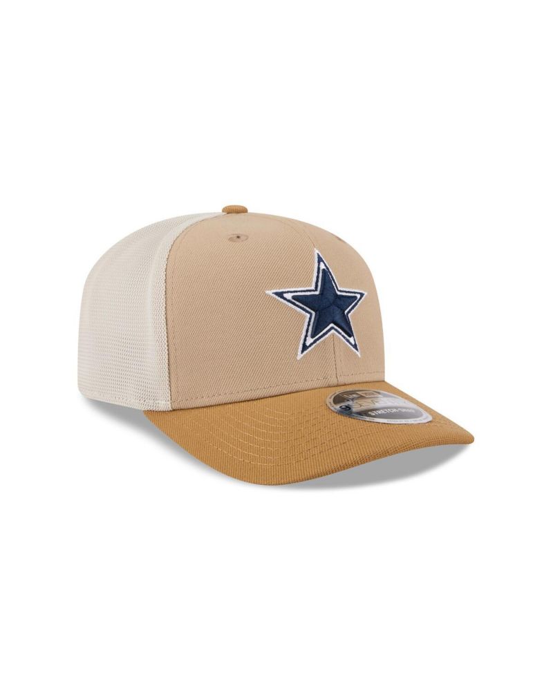 Men's Light Beige Dallas Cowboys Two-Tone Trucker 9SEVENTY Adjustable Hat