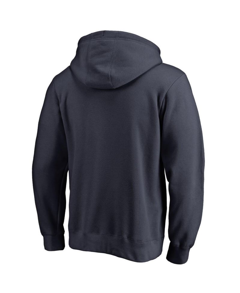 Men's Navy Atlanta Braves Splatter Logo Pullover Hoodie