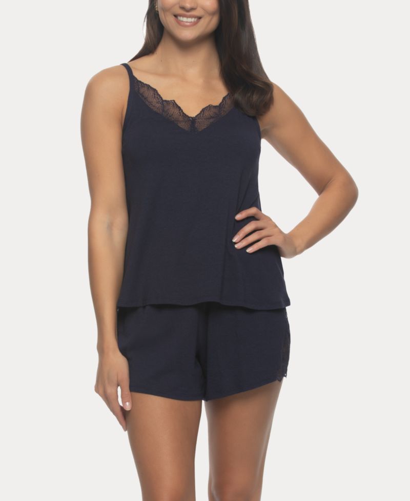 Women's Desiree Short Sleeve Pajama Camisole and Short Set