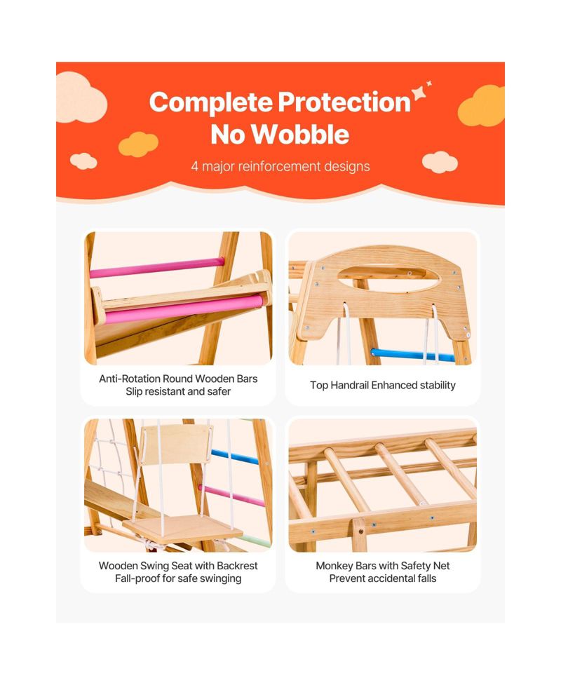 7-in-1 Wooden Jungle Gym