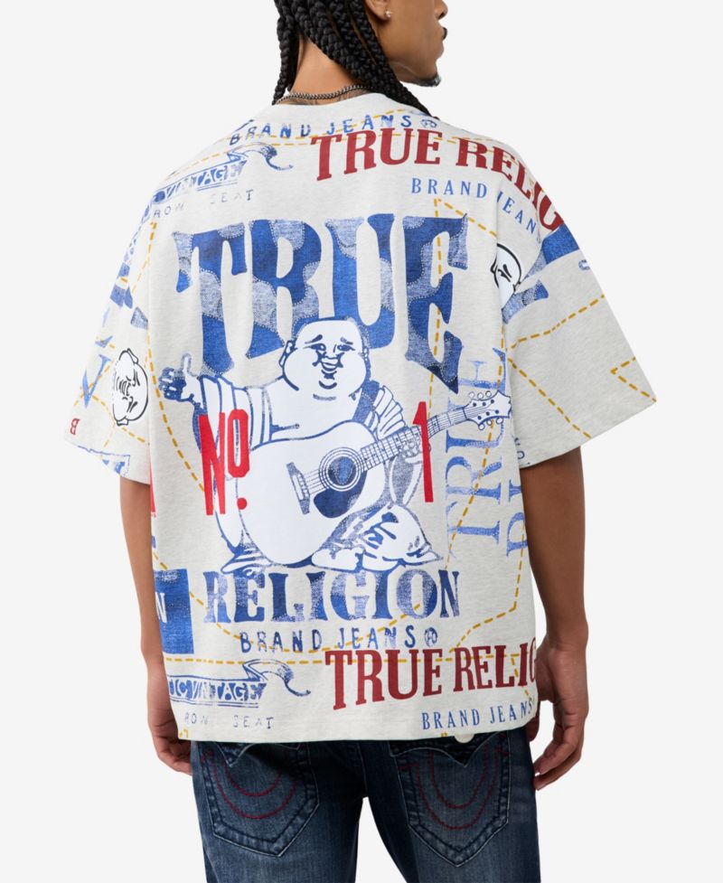 Men's Logo Print Oversized T-Shirt