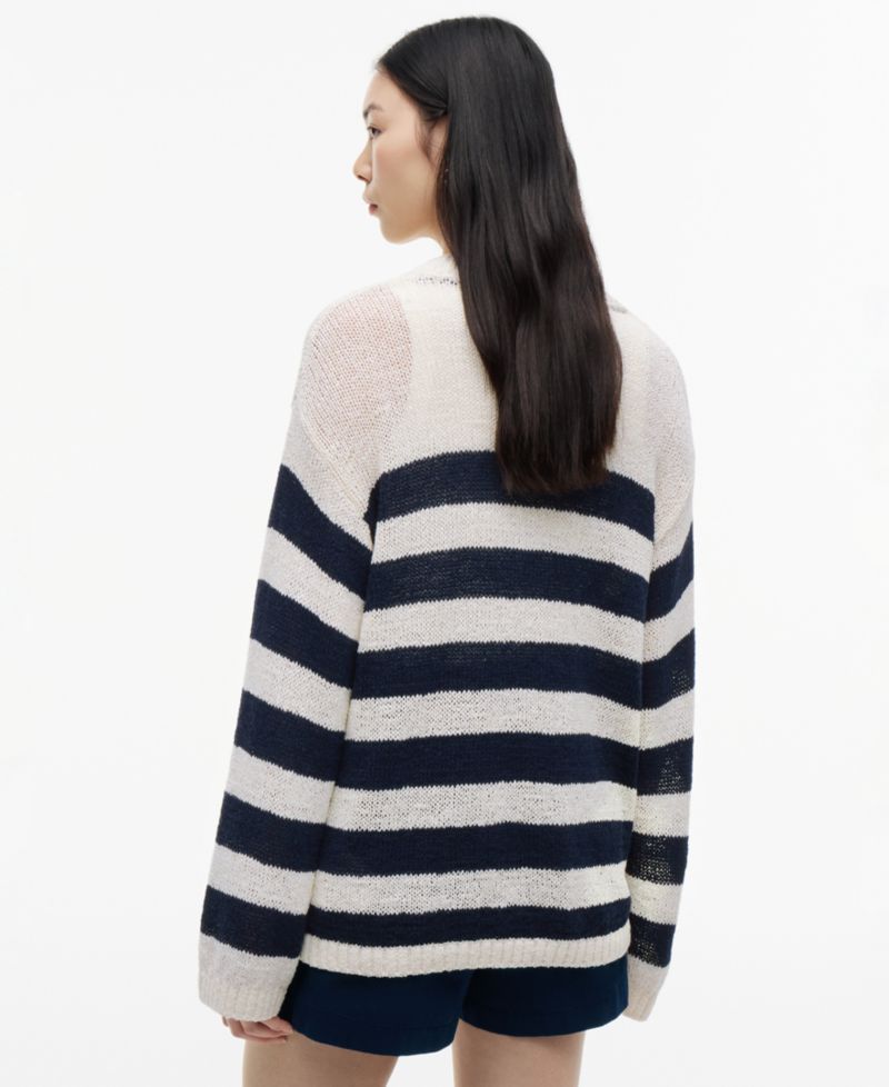 Women's Cotton Nautical Stripe Sweater