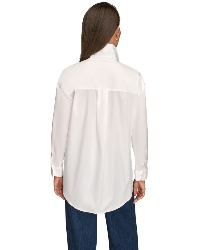 Women's Stretch Poplin Button-Down Shirt