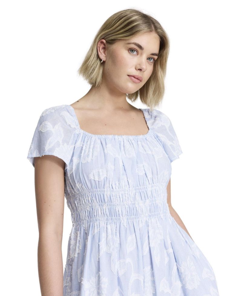 Women's Maia Short-Sleeve Square-Neck Dress with Pockets