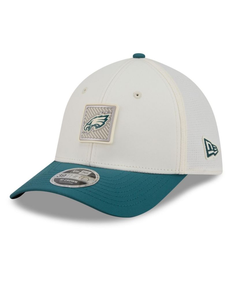 Men's Cream/Midnight Green Philadelphia Eagles 2026 NFL Training Camp 39THIRTY Flex Hat