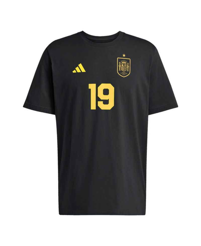Men's Lamine Yamal Black Spain National Team Name & Number T-Shirt