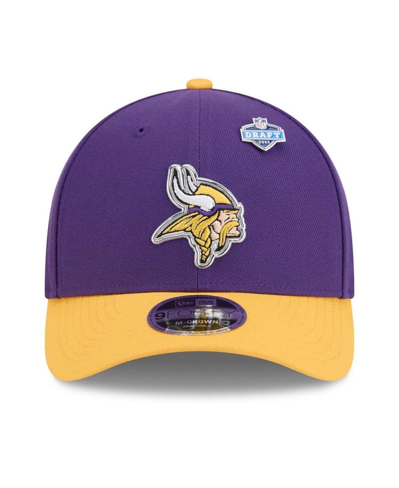Men's Purple/Gold Minnesota Vikings 2026 NFL Draft 9FORTY M-Crown Adjustable Hat