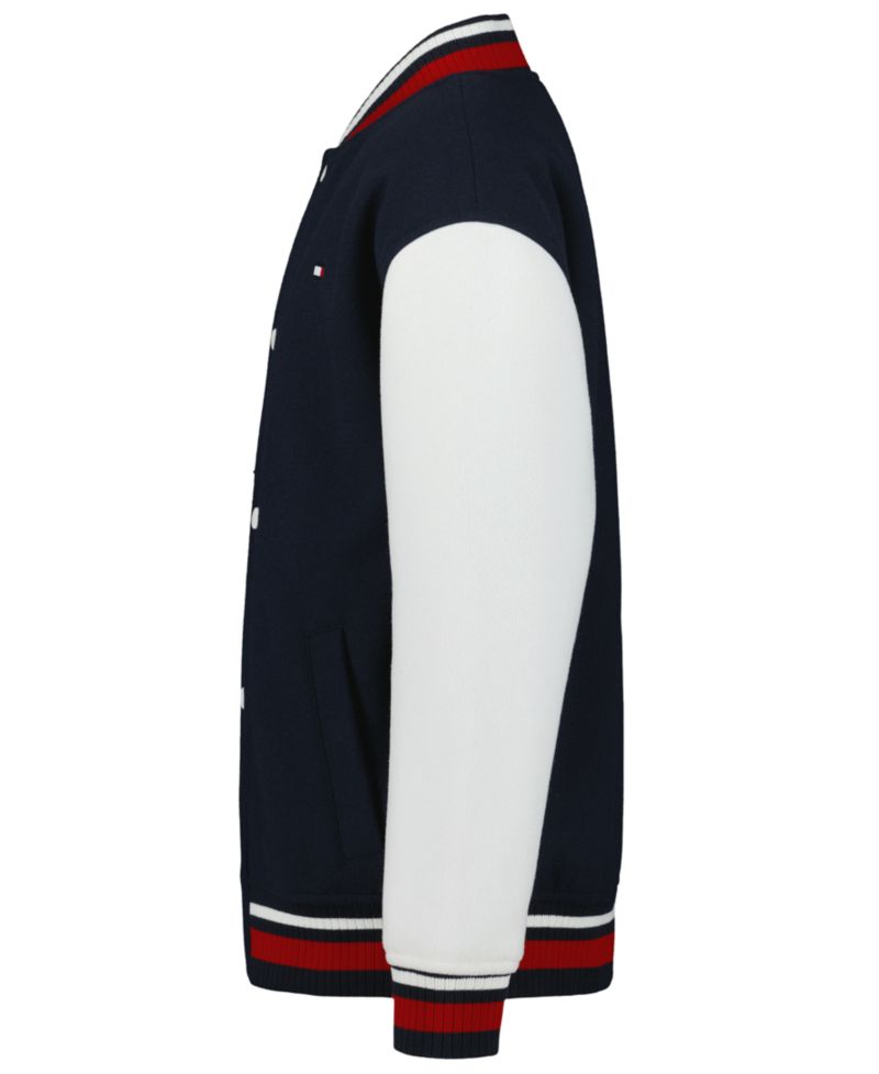 Boys' 8-20 Striped-Ribbed Colorblock Bomber Jacket