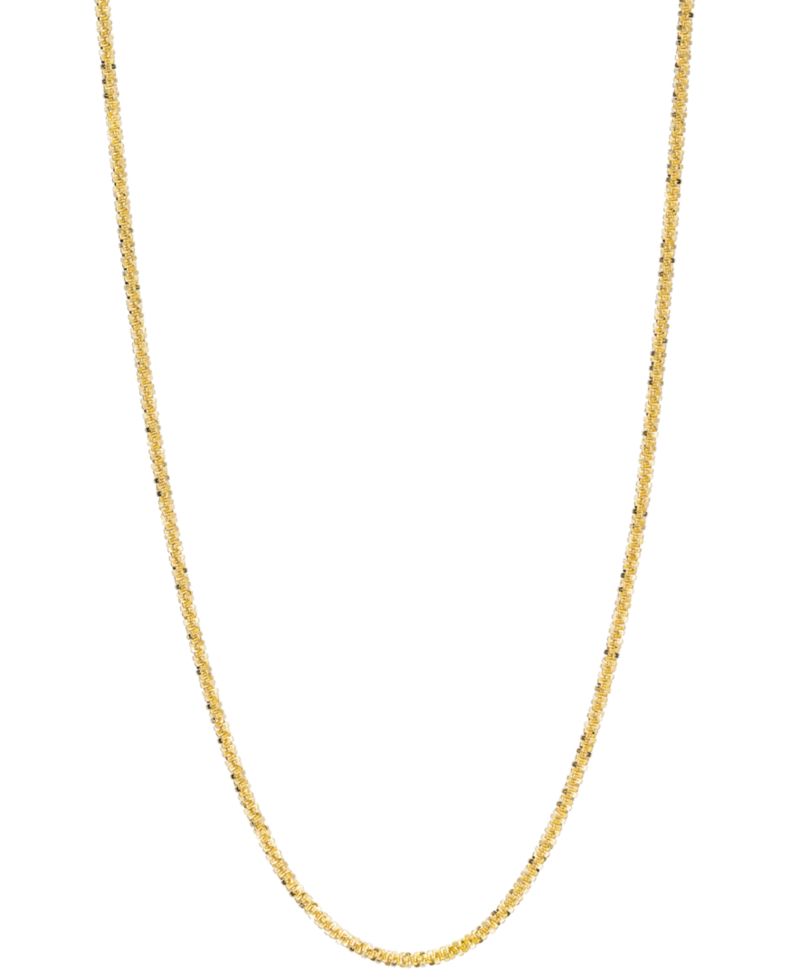 Sparkle Chain Necklace 16"-24" (1-1/2mm) in 14k Yellow Gold, White Gold and Rose Gold