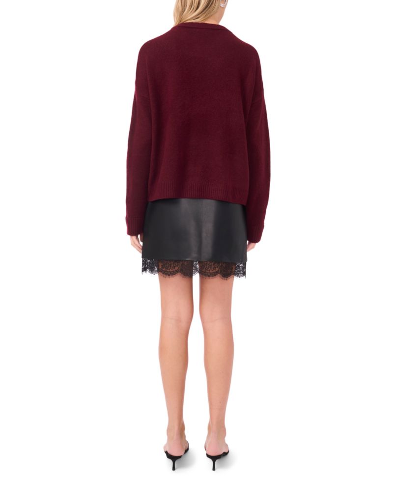 Women's Crewneck Paillette Sequin Long-Sleeve Sweater