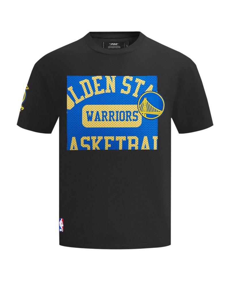 Men's Black Golden State Warriors Made To Play Drop Shoulder T-Shirt