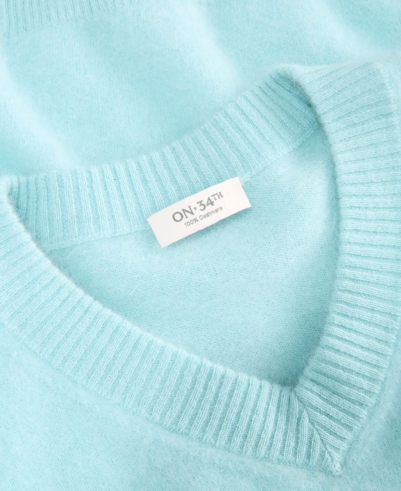 Women's Brushed 100% Cashmere V-Neck Sweater