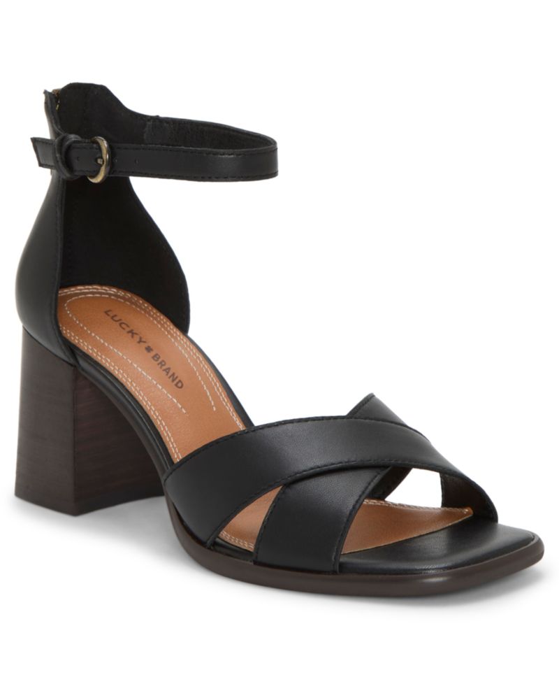 Women's Herrika Stacked Heel Crisscross Dress Sandals