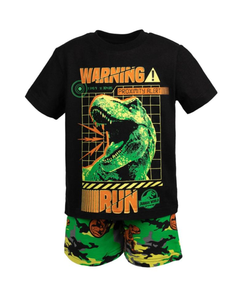 Little Boys (6-8) World T-Shirt and French Terry Shorts Outfit Set to
