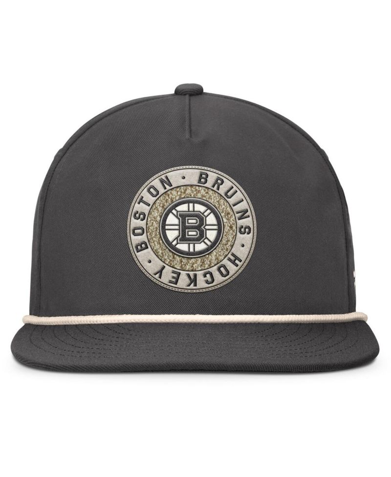 Men's Charcoal Boston Bruins Closer Adjustable Hat