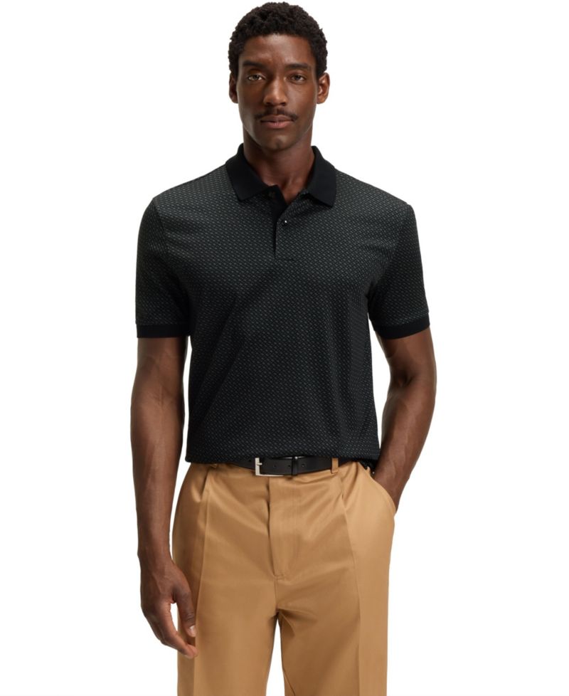Men's Mercerized-Cotton Monogram Polo Shirt