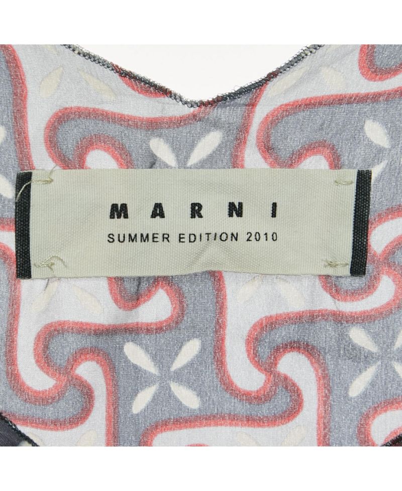 Women's Geometric Print Silk Draped Blouse