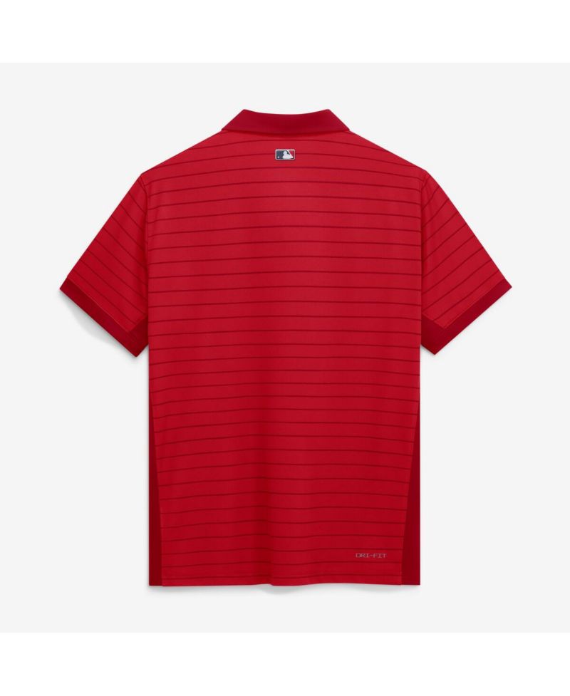 Men's Red St. Louis Cardinals Authentic Collection Striped Victory Dri-FIT Polo Shirt