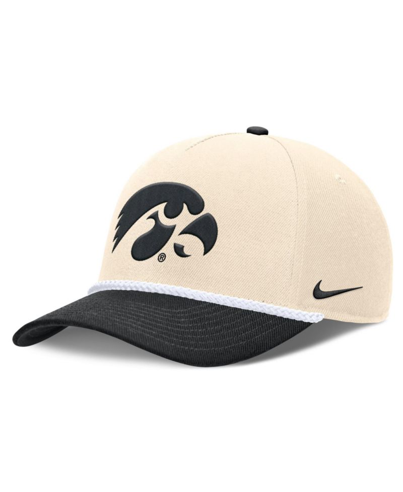 Men's and Women's Natural Iowa Hawkeyes 2026 Primetime Natural 5-Panel Rope 2-Tone Rise Hat
