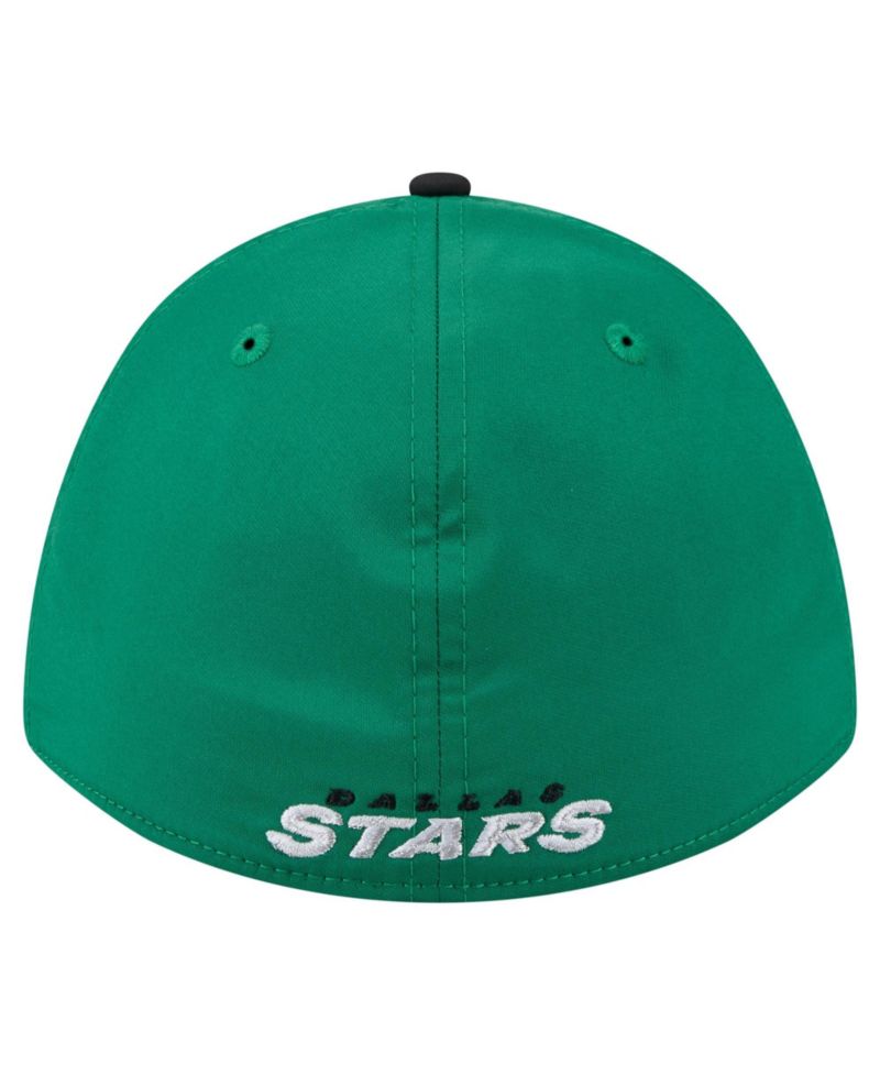 Men's Kelly Green/Black Dallas Stars 2-Tone Featherweight 39THIRTY A-Frame M-Crown Flex Hat