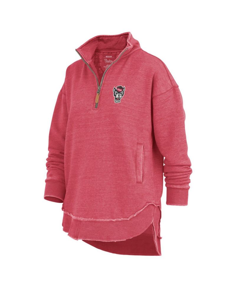 Women's Red NC State Wolfpack Northfork Sojourn Poncho Quarter-Zip Sweatshirt