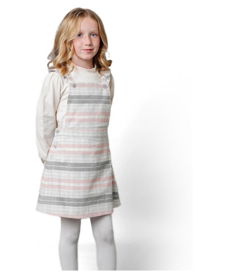 Little Girls Hope and Henry Organic Cotton Sleeveless Ruffle Strap Skirtall