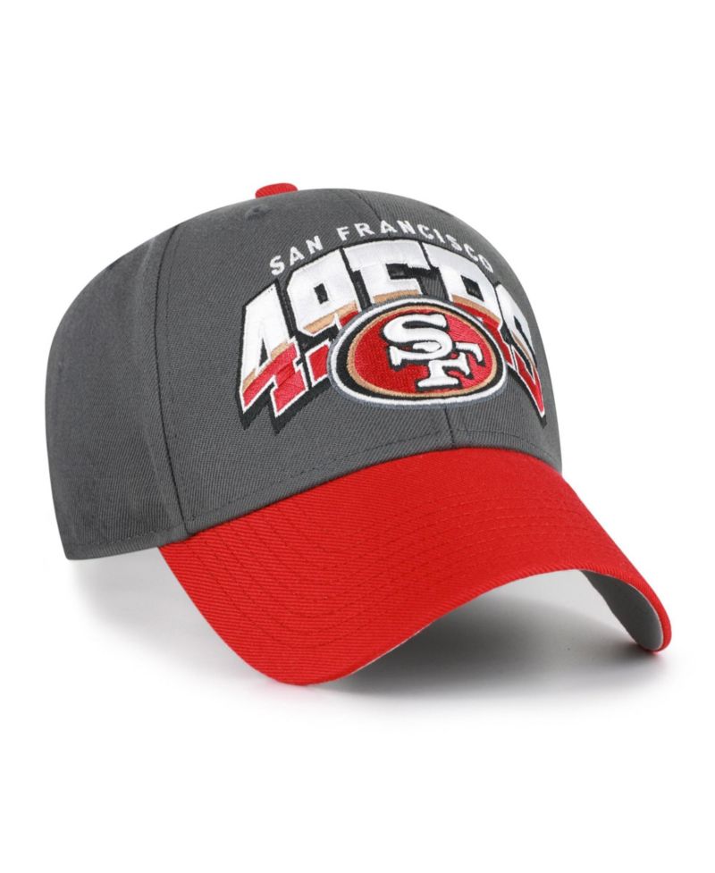 Men's Charcoal San Francisco 49ers Split Block MVP Adjustable Hat