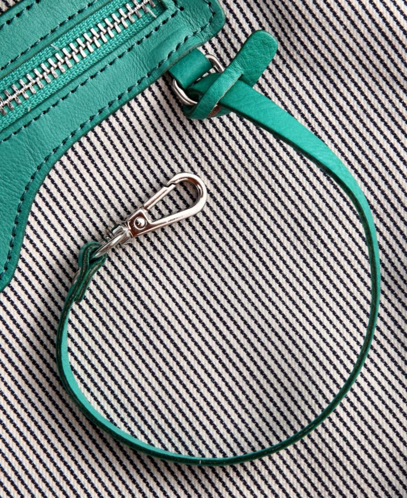 Pumpkin Small Leather Crossbody Bucket Bag