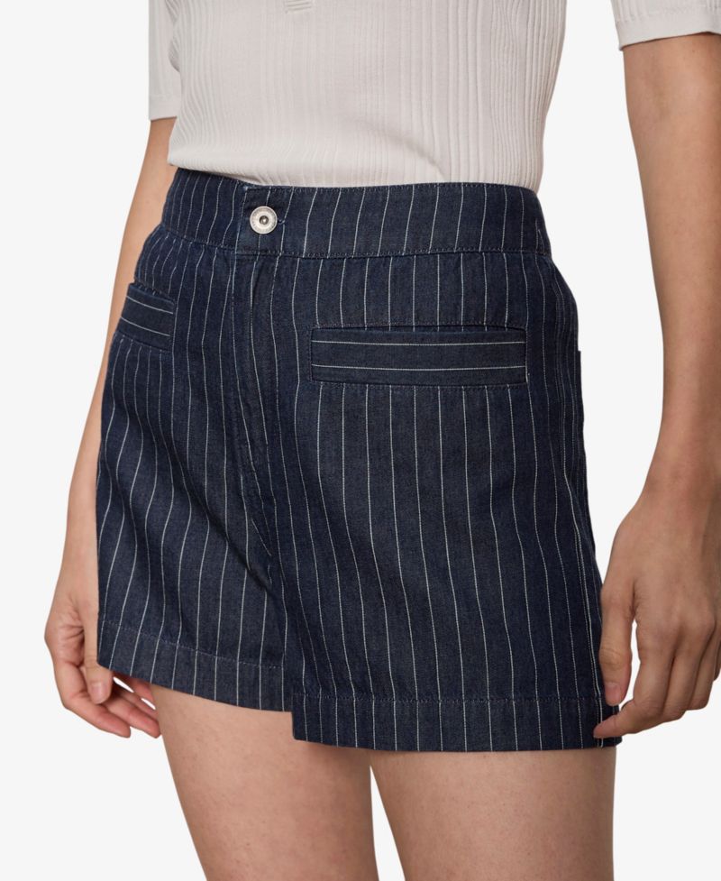 Women's Striped High-Rise Shorts