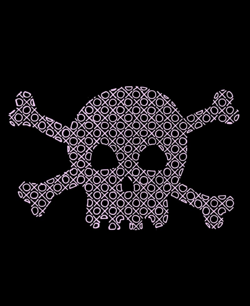 Plus Size XOXO Skull Word Art T-Shirt