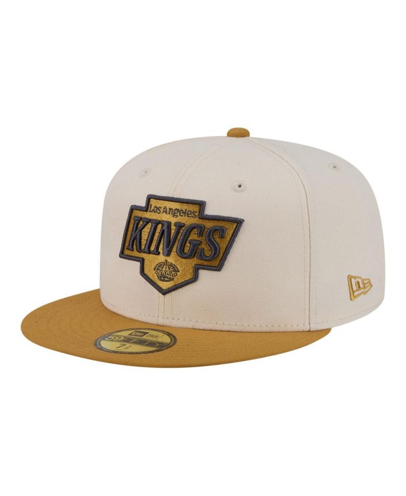 Men's Cream/Tan Los Angeles Kings Colorpack Two-Tone 59FIFTY Fitted Hat