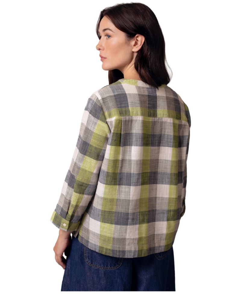 Women's Collarless Swing Blouse