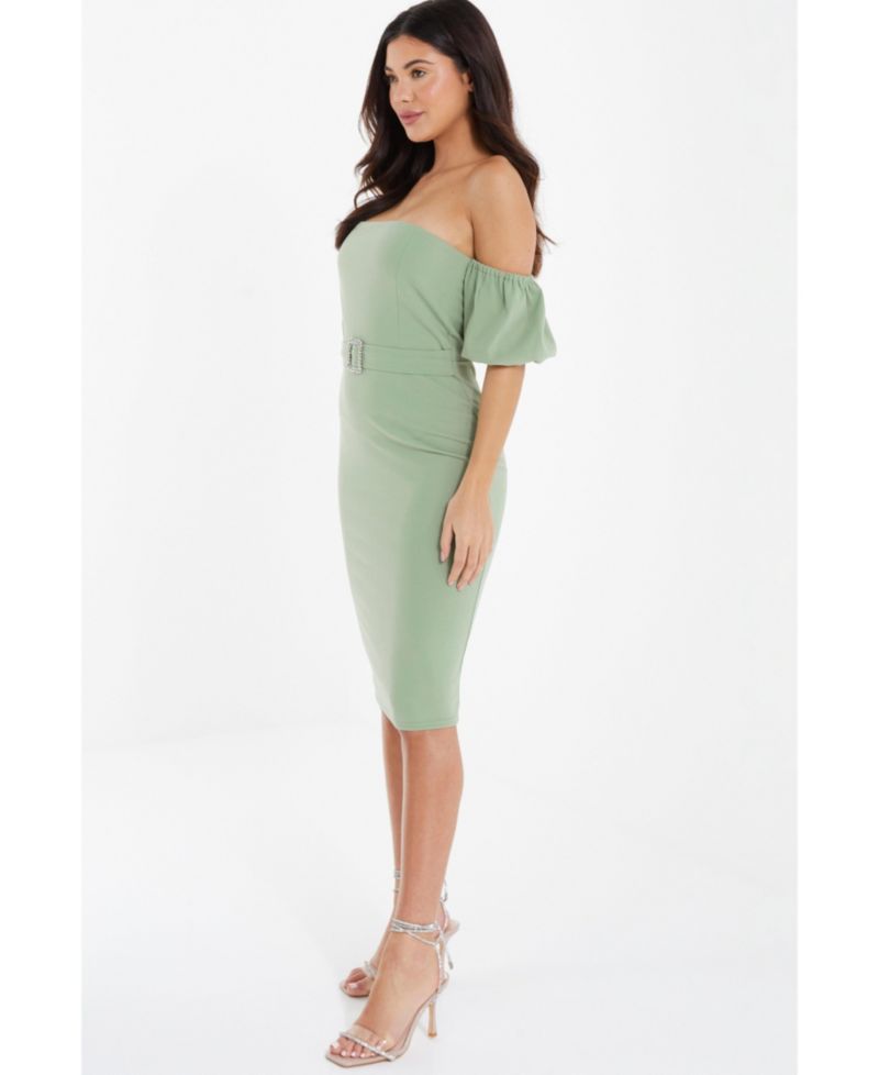Women's Scuba Crepe Bardot Dress