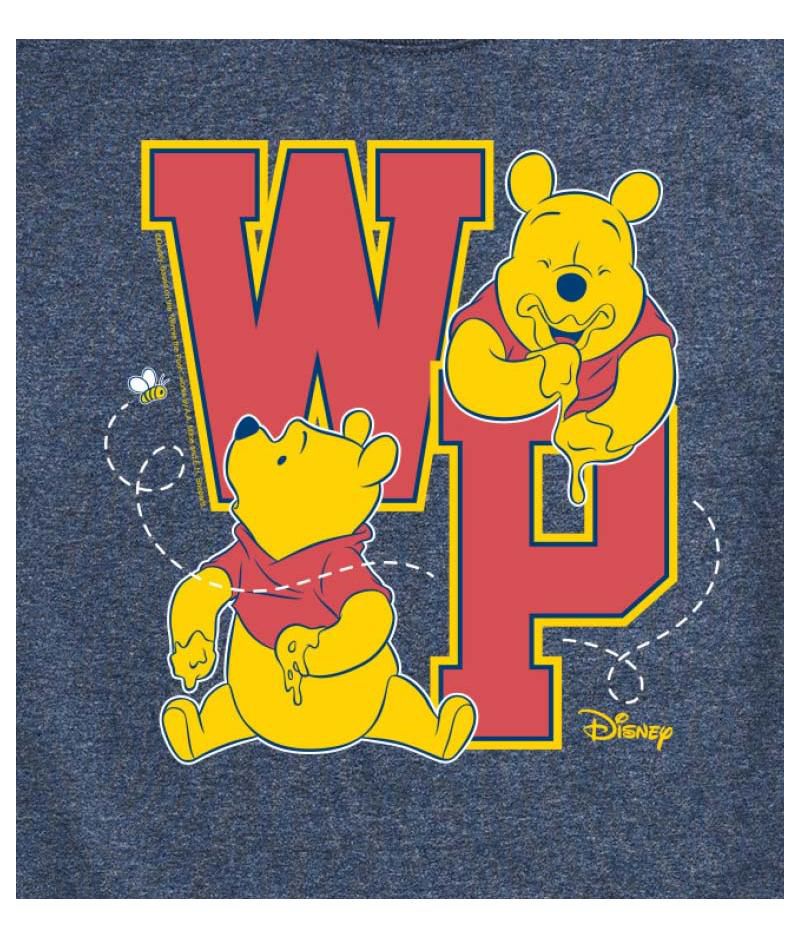 Hybrid Apparel Winnie the Pooh Collegiate Letters Men's Short Sleeve Tee