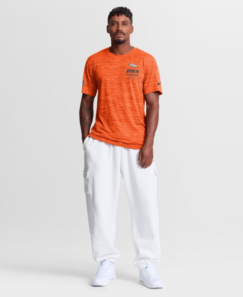 Men's Orange Denver Broncos Sideline Double Covered Dri-FIT Velocity T-Shirt