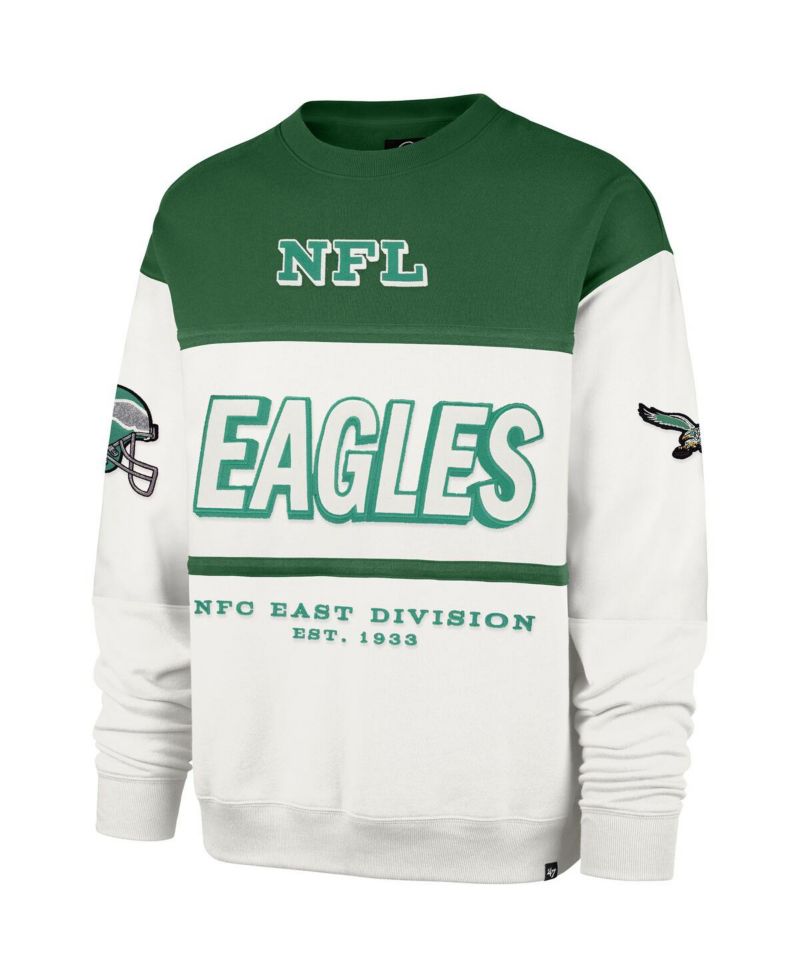 Men's Kelly Green/Cream Philadelphia Eagles Throwback Breeze Maximalist Sweatshirt