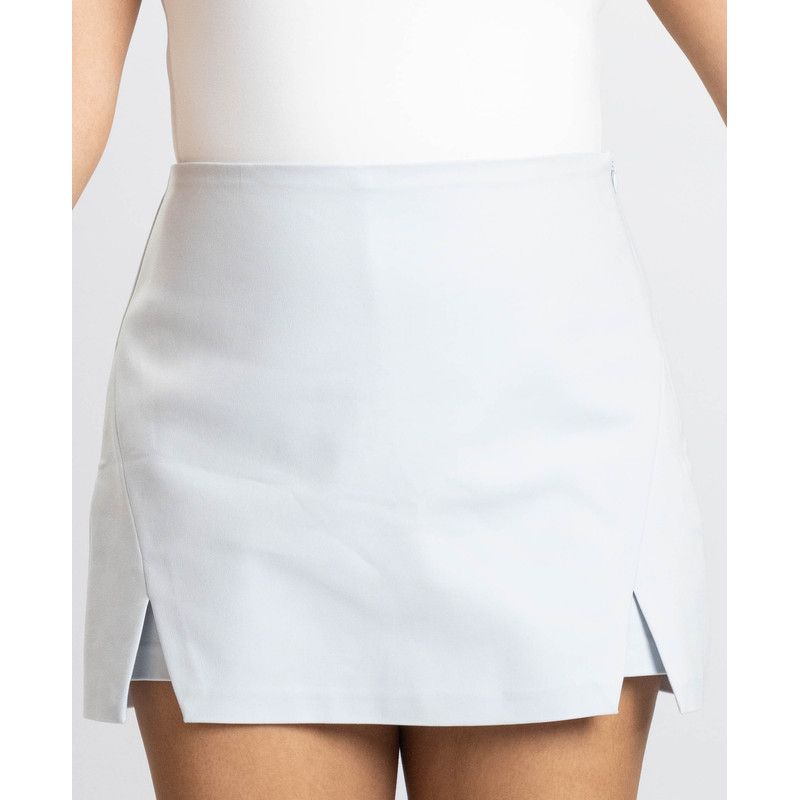 Women's Zaire Mini Skort with Two Triangle Cut Out Pleats in the Front