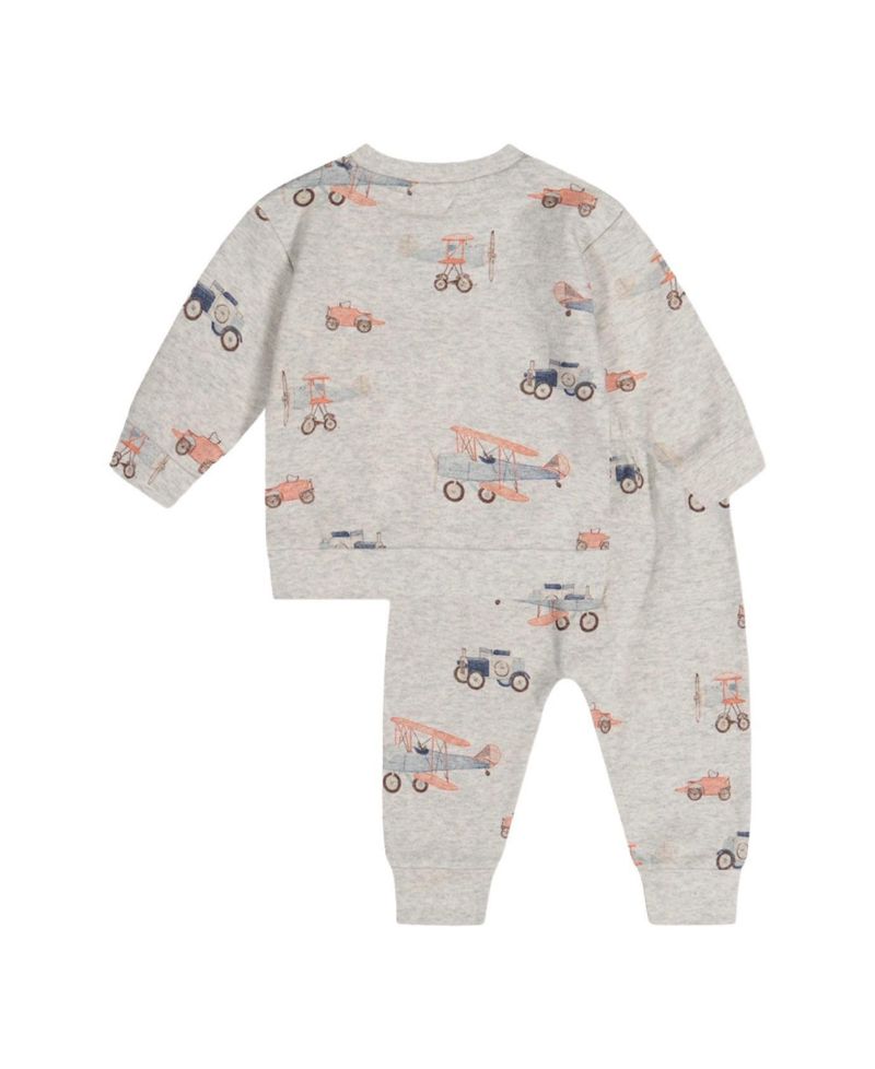 Baby Boys Cotton Pants and Top Set Printed Airplanes