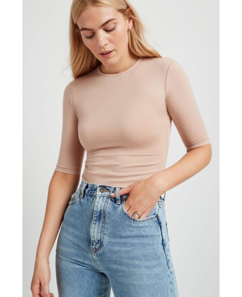 Women's Frankie Rounded-Neck Stretch Jersey Top