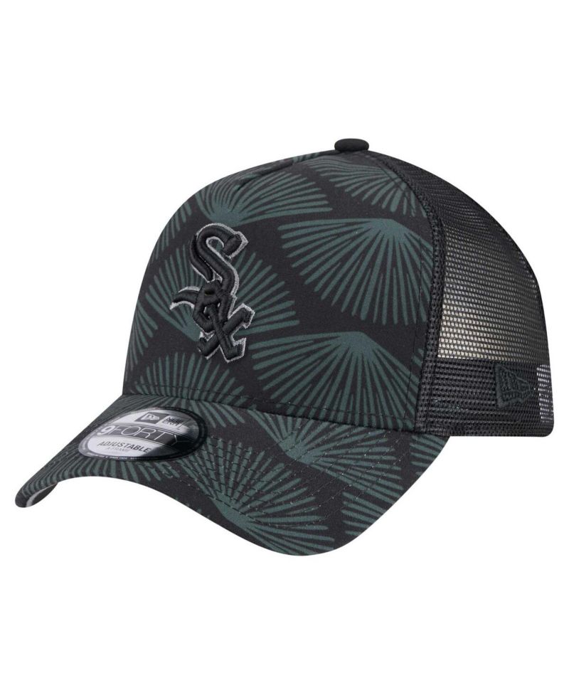 Men's Black Chicago White Sox 9FORTY A-Frame Trucker Adjustable Hat