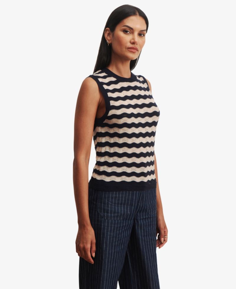 petite Everyday Chevron Sleeveless Sweater Tank