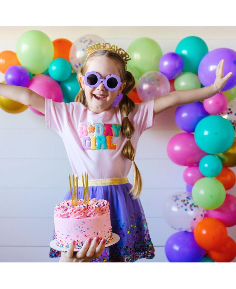 Baby Girls Birthday Patch Short Sleeve T-Shirt