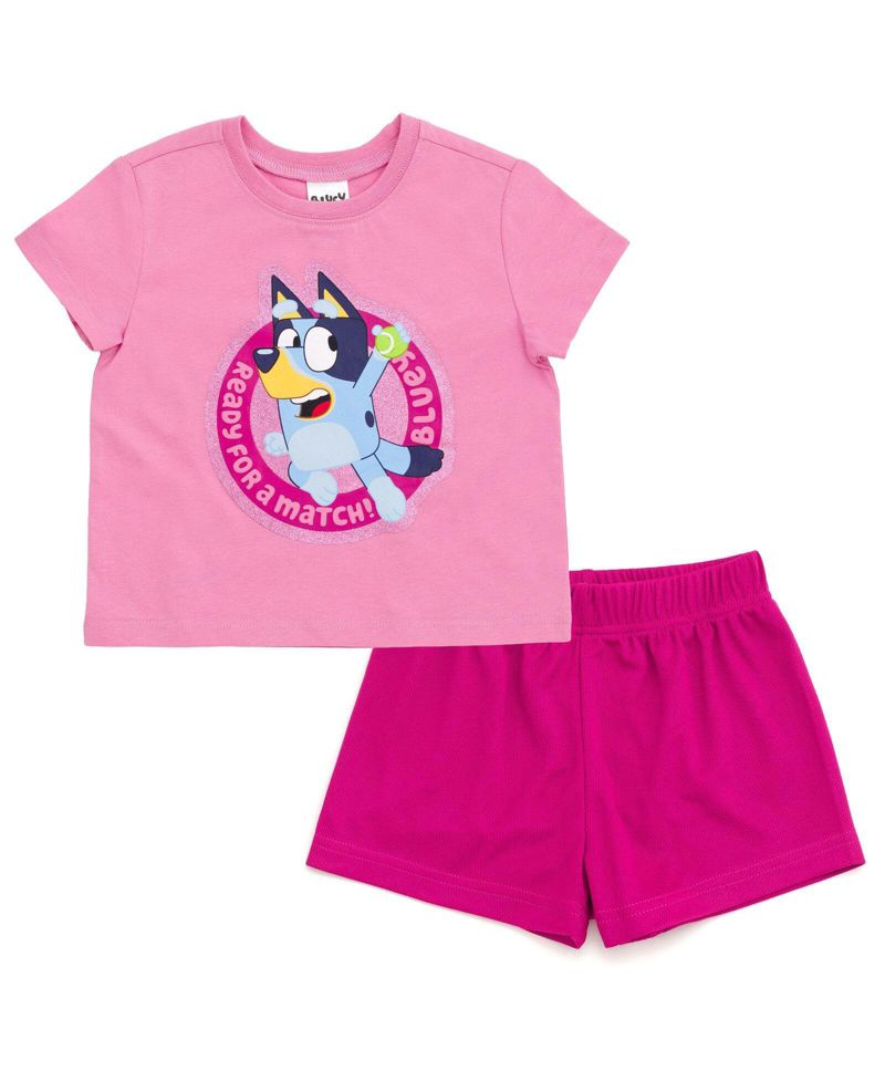 Girls' 5 -12 Athletic 2-Piece T-Shirt and Shorts Set