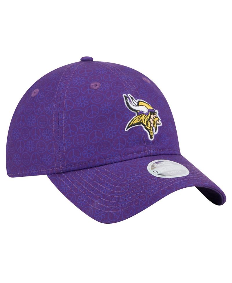 Women's Purple Minnesota Vikings Smiley 9TWENTY Adjustable Hat
