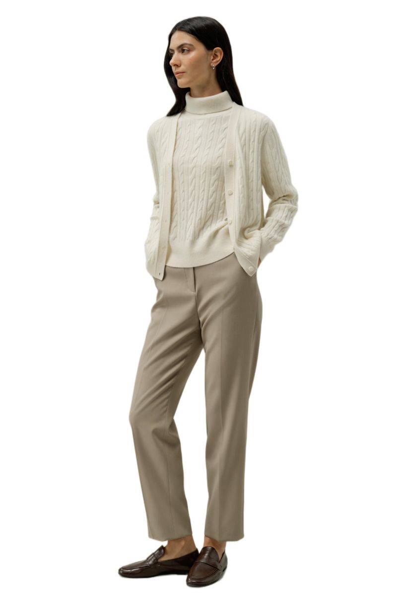 Women's Cable-Knit Baby Cashmere Cardigan