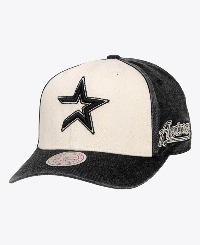 Men's and Women's Cream/Black Houston Astros Snow Block Pro Crown Adjustable Hat